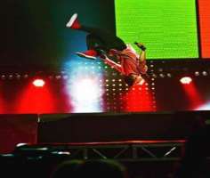 He loves doing backflips which have now become his signature step on stage.